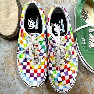 Vans Checkered💛🧡🩵